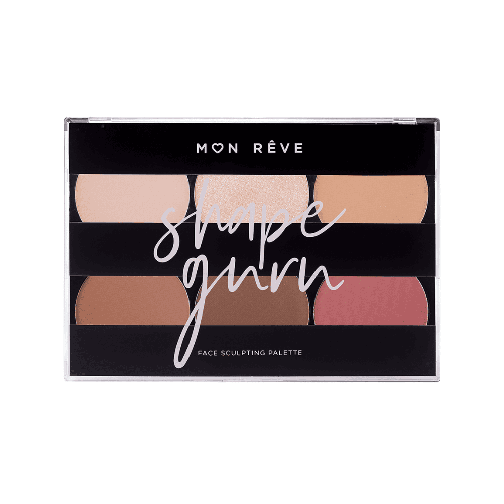 Paletë konturash Moon Rêve për konturim dhe shkëlqim të fytyrës, produkt kozmetik për make-up.