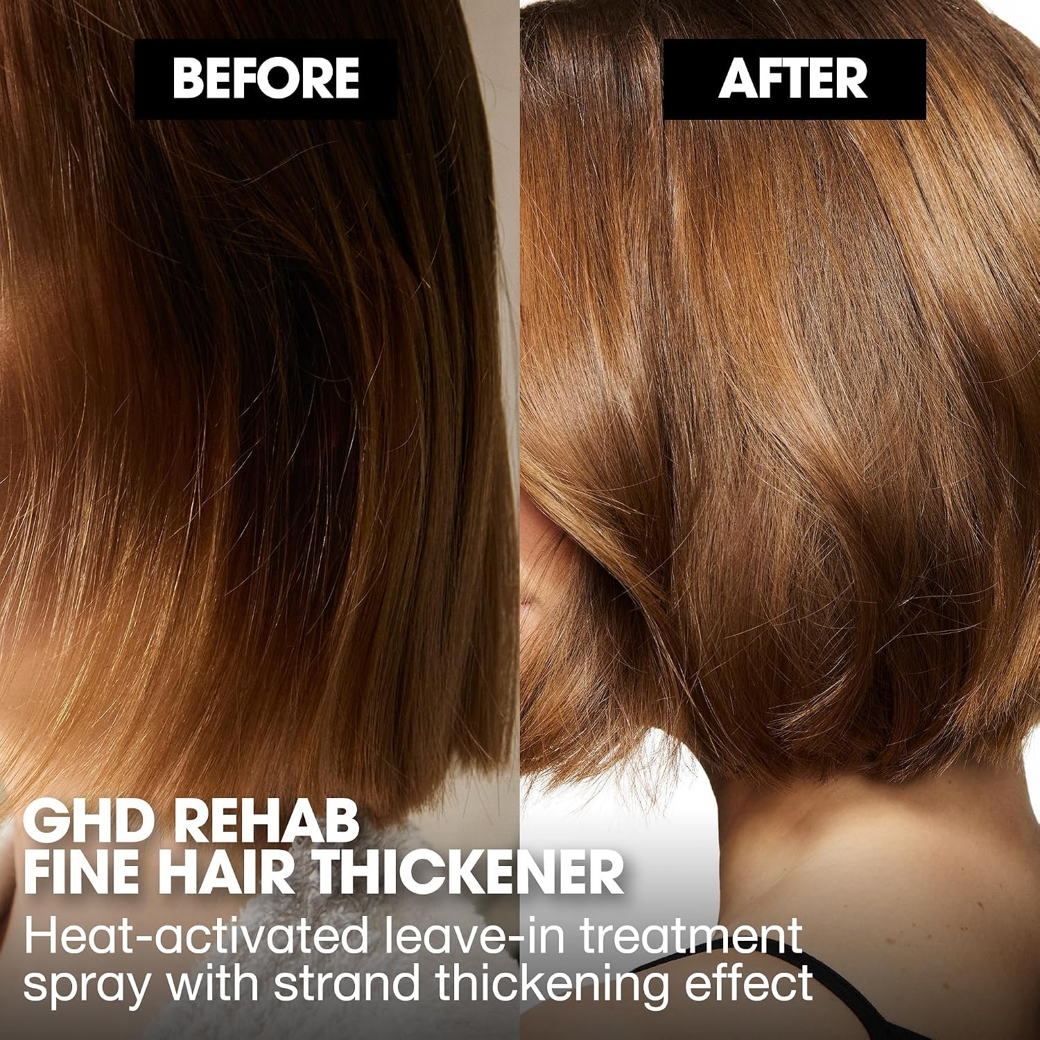 GHD Rehab për trashje të flokëve të hollë me trajtim leave-in.