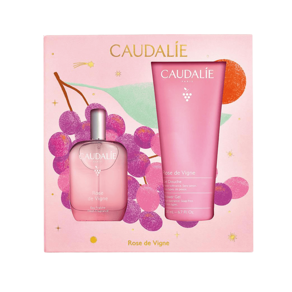 Set i kozmetikës Caudalie Rose des Vignes për dhëmbje dhe trup, për përkujdesjen e lëkurës.