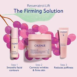 Caudalie Resveratrol-Lift krem, serum dhe hidratues për lëkurën e fytyrës.