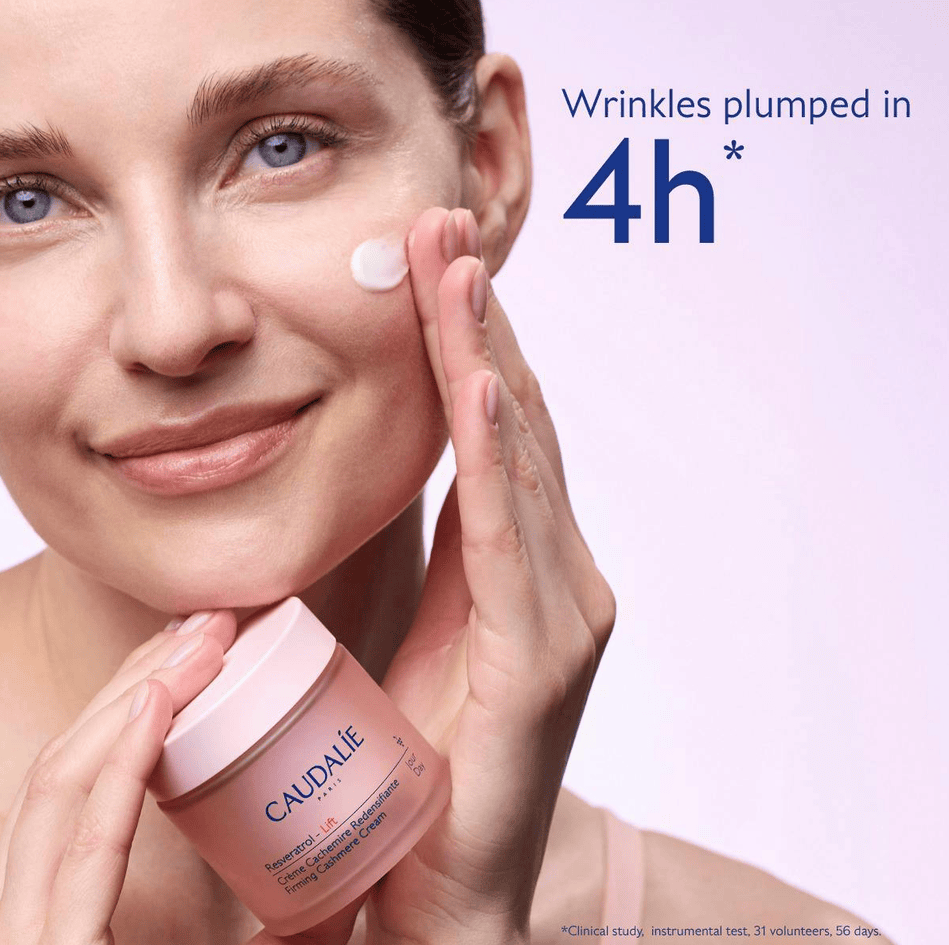 Produkt i kozmetikës Caudalie Cashmere Cream 50ml për lëkurën e thatë dhe të rrudhosur.