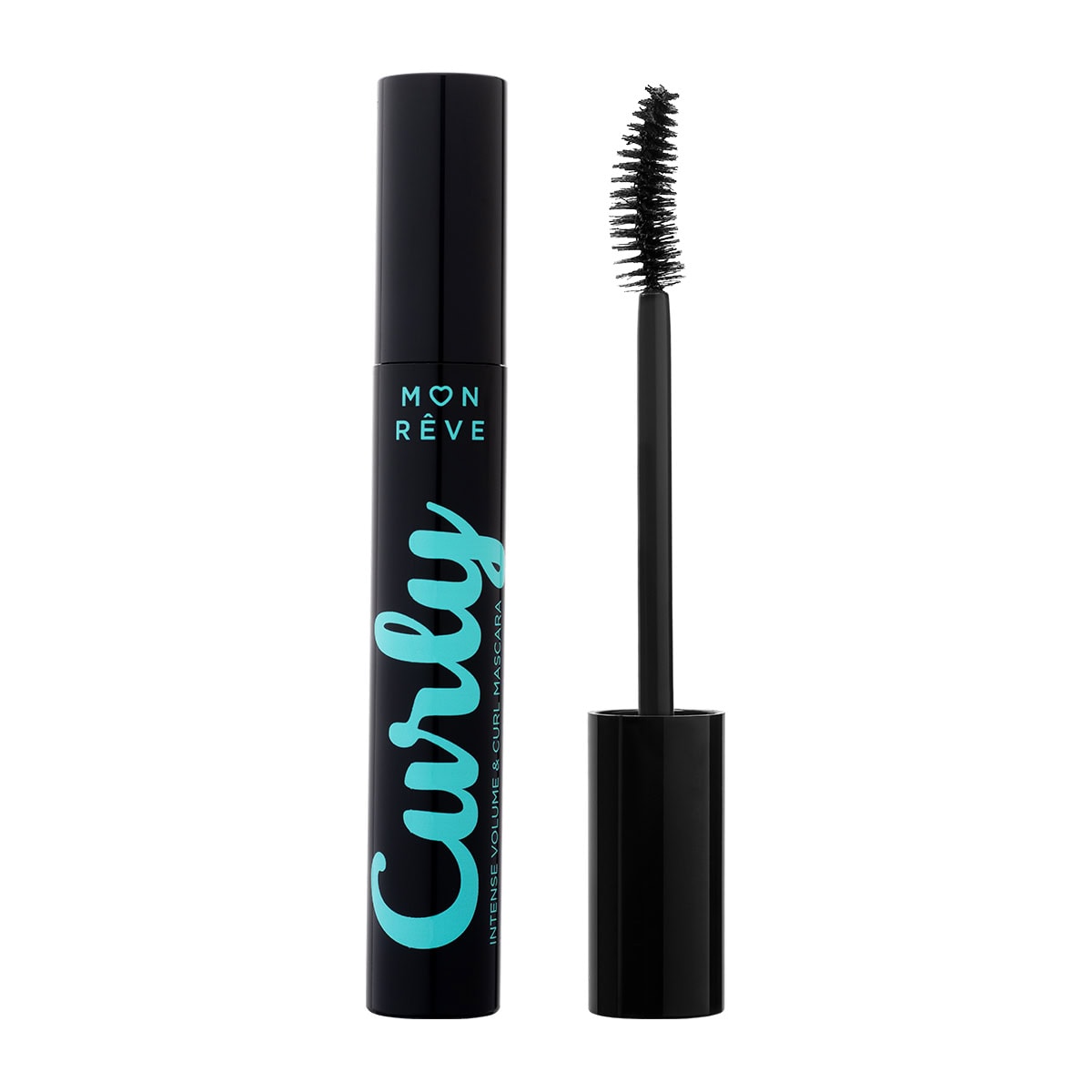 Mascara Moon Réve Curlly në qerpikët, luks i gjatë dhe volumeniv, për kozmetikë të flokëve dhe syve.