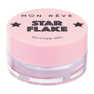 Star Flake glitter gel, rosa kuti kozmetikë për buzë dhe sytë, mbulon me shkëlqim të lehtë.