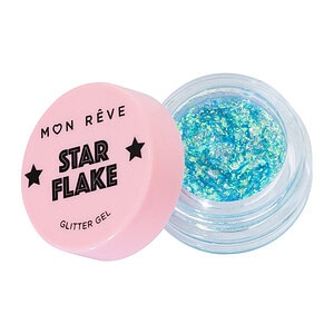 Rrezemi shkëlqim perllog glitter gel ngjyrë qielli rozë.