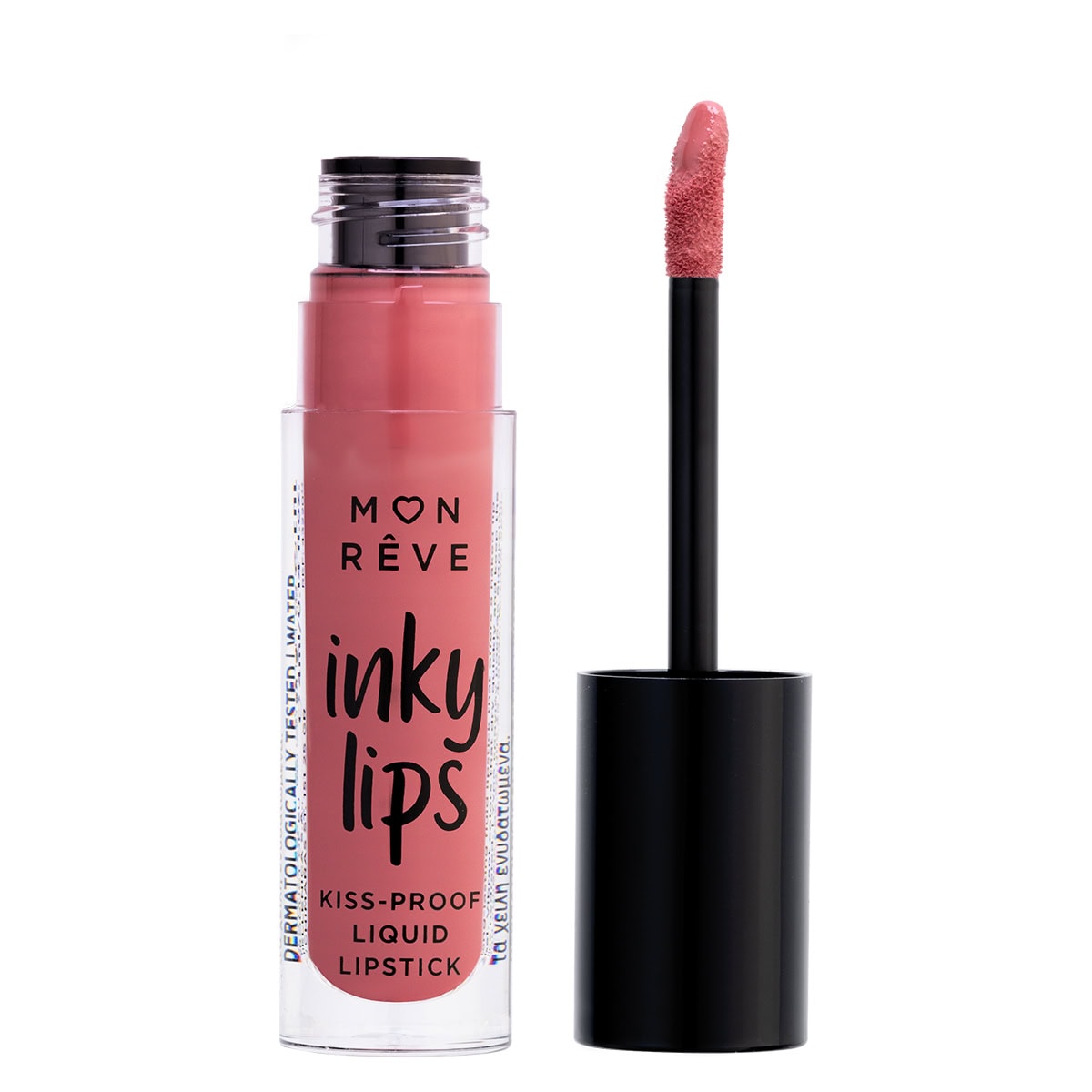Mon Reve Inky Lips liku me ngjyra rozë, shije e embël, gloss ngjyrë të kuqe rozë, buzë të hidratuara.