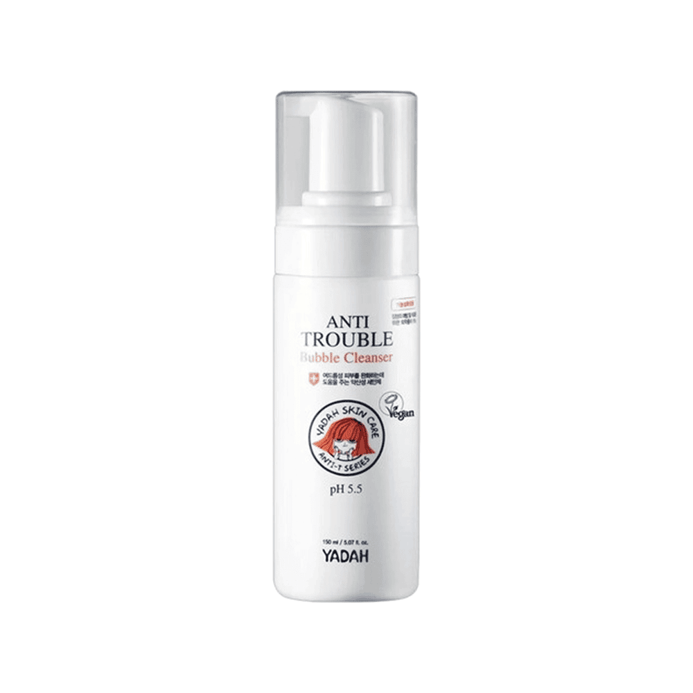 Anti Trouble Bubble Cleanser Produkte Kozmetike për lyerje fytyre, cleanser për çarje të lëkurës.