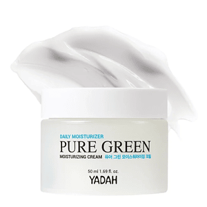 Kremë hidratante Pure Green me teksturë të pastër dhe mbrojtëse nga YADAH.