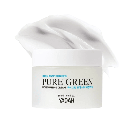 Kremë hidratante Pure Green me teksturë të pastër dhe mbrojtëse nga YADAH.