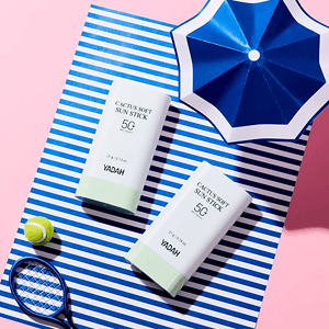 Yadah Cactus Soft Sun Stick 50g, SPF 50, kremë mbrojtje nga dielli për fytyrën, dy paketime në një r.